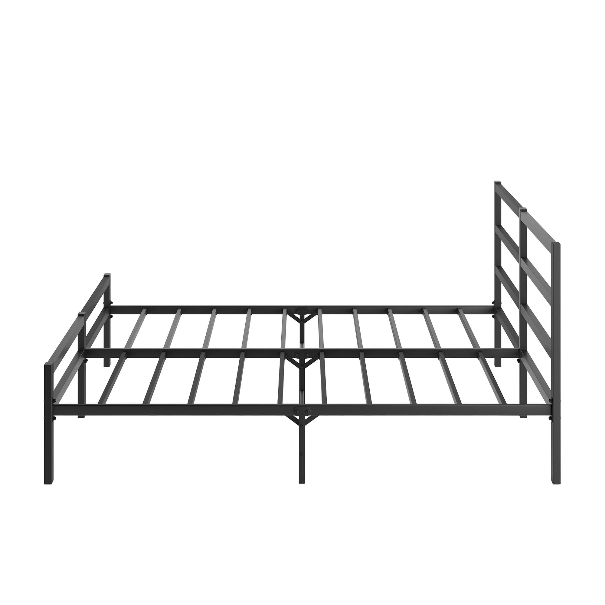 Aukfa Metal Queen Bed Frame, Platform Bed with Headboard, Black