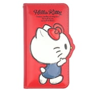 Galaxy S24 Plus Case (6.7inch) HELLO KITTY Diary Wallet Flip Mirror Cover - Walking Red