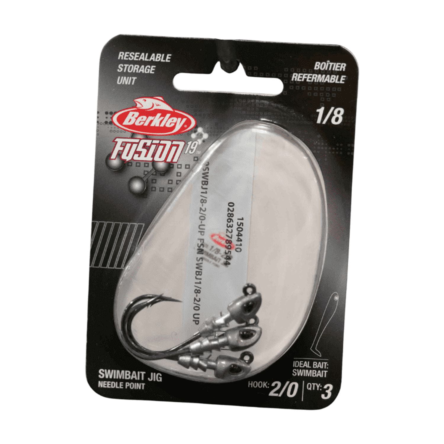 Berkley Fusion19 Swimbait Jighead, Red, Size 4/0, 1/4 oz.