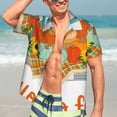 thumbnail image 5 of Lsque Hello Fall Farm Truck pattern Hawaiian Shirt for Men, Unisex Summer Beach Casual Short Sleeve Button Down Shirts-XX-Large, 5 of 9