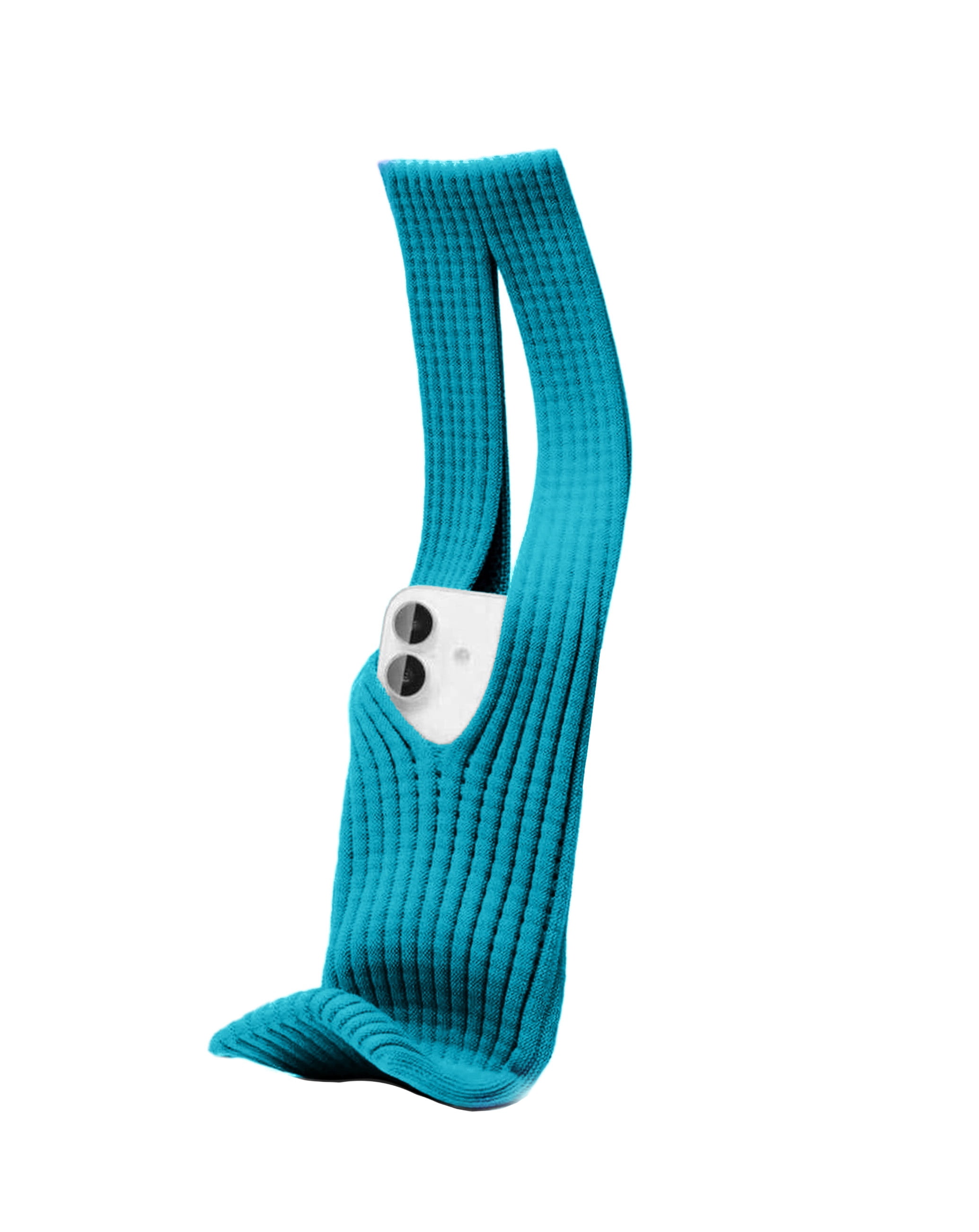 Short Soft Stretch Knit Phone Sleeve - Teal