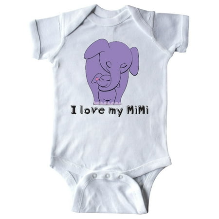 I Love my MiMi Elephant Purple Infant Creeper