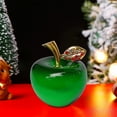 thumbnail image 5 of Holiday Crystal Apple Ornament Green Glass Decoration with Gift Box Christmas Eve Gift Collectible Display Piece, 5 of 6