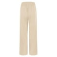 thumbnail image 7 of Hpapadks Casual Pants for Women Solid Versatile Leisure High Waisted Drawstring Wide Leg Sweatpants Slacks for Women Khaki L, 7 of 7