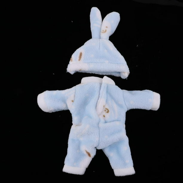 Gorro de peluche dulce para Reborn de 25 Azul Hugo Ropa de muñecas