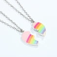 thumbnail image 4 of Collar de amigos para niños, collar de amor con piedra magnética, collar de aleación con goteo de aceite para 2 personas, 4 of 6