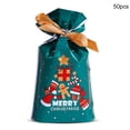 thumbnail image 4 of Bolsas con cordón estampadas navideñas Embalaje de regalo de fiesta Presenta Paquetes de juguete de embalaje Bolsas vacías Accesorios de decoración Tipo 4 50 Piezas Vogacara HA009363-08, 4 of 5