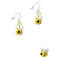 thumbnail image 2 of Delight Jewelry Resin Bumble Bee Goldtone Leaf French Earrings, 2 of 4