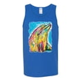 thumbnail image 2 of Wild Bobby Dean Russo Neon Colorfu Dolphin Animal Lover Men Graphic Tank Top, Royal, XX-Large, 2 of 5