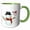 Green/White, variant on 3drose, Snowman with Angel Ornament, 15oz Mug