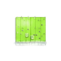 Azar Displays 70-Piece Pegboard Organizer Kit, Green