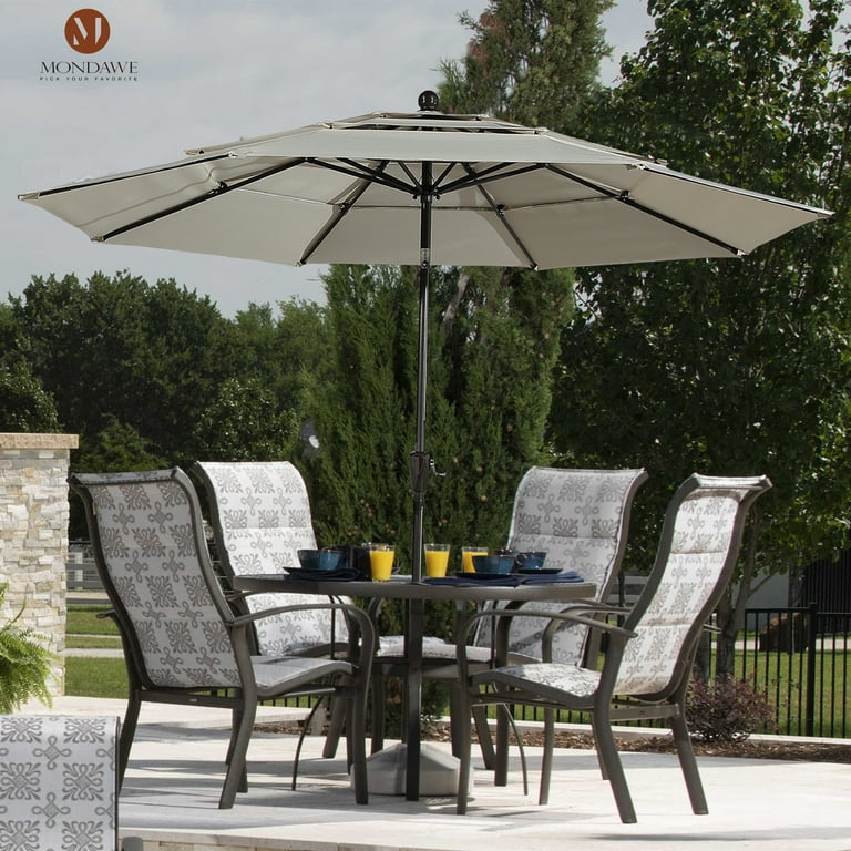 10 ft double vented patio umbrella Tangkula 3 Tier Umbrella, Outdoor Aluminum Tilt with Crank, for Market, Backyard, Poolside, Garden (Beige) : Patio, Lawn & Garden proof ribs enhance this umbrellas durability Gymax 10ft 3 Tier Patio