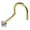 Yellow Gold - 1.5mm stone, variant on 22G Solid 14Kt Gold Nose Screw Stud with Prong Set real Tanzanite Gemstone, 14kt Yellow Gold or 14kt White Gold - December Birthstone Nose Ring-NSYG_TZN-1.5MM