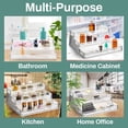 thumbnail image 4 of Home Intuition 3-Tier Clear Spice Rack Glass Spice-Jar Organizer for Cabinet Kitchen Pantry Shelf-Organizer, 4 of 7