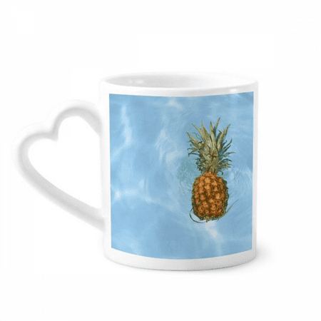 

Fresh Pineapple Tropical Fruit Picture Mug Coffee Cerac Drinkware Glass Heart Cup