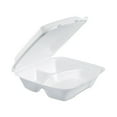 thumbnail image 2 of Dart 3-comprtmt Large Foam Closing Carryout Trays, 2 of 6