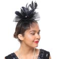 thumbnail image 4 of unbranded 1Ud Prendedor Para En De Con Tul Y Plumas Negras Para, 4 of 8