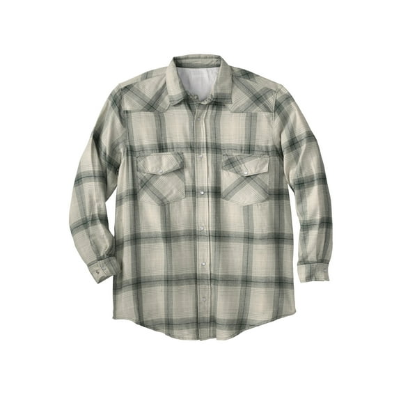 KingSize Men's Big & Tall Western Snap Front Flannel Shirt