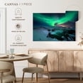 thumbnail image 5 of Elephant Stock Green Aurora Borealis Wall Art - Horizontal Canvas Wall Art - Living Room Wall Decor - Nature Canvas - Teal And Blue Decor - 36" x 24", 5 of 8