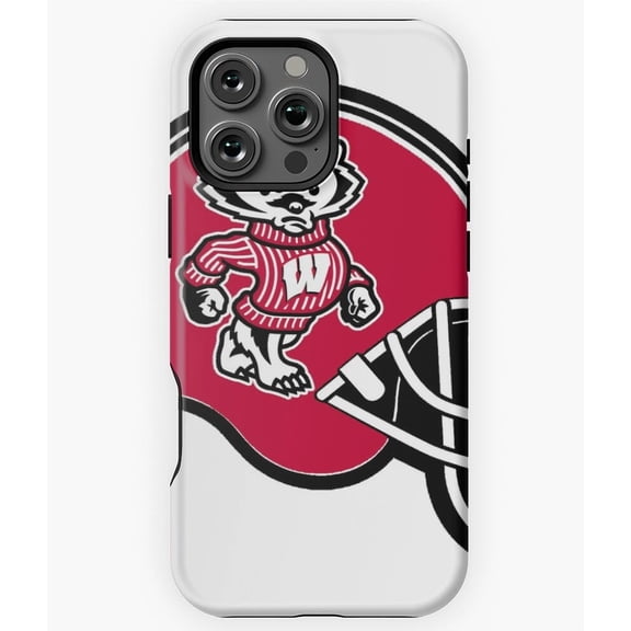 Wisconsin Badgers Football Helmet M4325 Phone Case for iPhone 17 16 15 14 13 12 11 Pro Max
