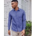 thumbnail image 4 of COOFANDY Oxford Shirts for Men Long Sleeve Mens Dress Shirts Casual Button Down Shirts with Front Pocket, 4 of 6