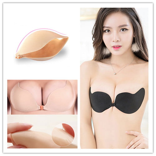 Adhesive Bra Push Up Sticky Silicone Invisible Backless Lift Breast Strapless 