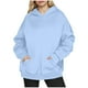 thumbnail image 3 of Ropa de trabajo,Sudadera informal con capucha para mujer, corte holgado, color liso, bolsillos, mezcla de poliéster, cómoda para uso diario, sopatenor, 3 of 9