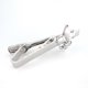 thumbnail image 3 of Pinza para corbata con flores para hombre (plata) - Regalo de boda de negocios de acero inoxidable de tamaño regular, 3 of 5