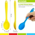 thumbnail image 5 of 4 Pieces Small Multicolored Silicone Spoons Nonstick Kitchen Spoon Silicone Serving Spoon Stirring Spoon for Kitchen Cooking Baking Stirring Mixing Tools, 5 of 8