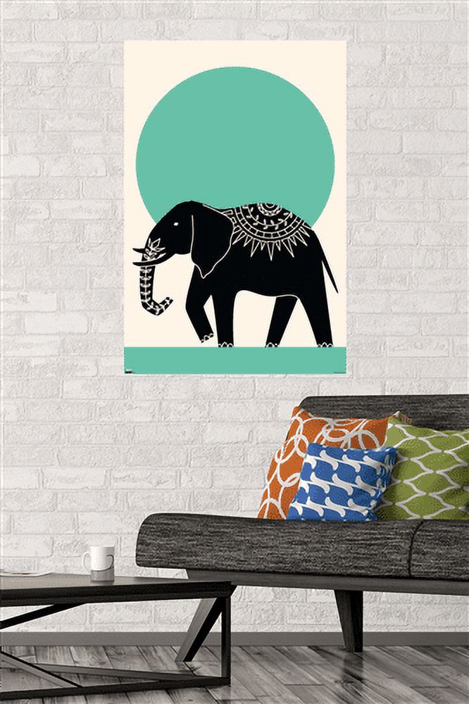 Ink Elephant Wall Poster, 22.375" x 34"