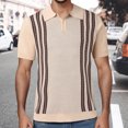 thumbnail image 2 of Sngxgn Men's Short Sleeve Cotton Stretch Polo Shirt(Khaki,M), 2 of 6