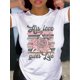thumbnail image 2 of Camiseta Para Mujer De Verano Cuello RedondoValentine's Day Gift, His love is like flowers and butterflies, roses, butterflies colorful pattern Camisetas de verano para mujer, manga corta, cuello re, 2 of 6