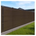 thumbnail image 7 of Privacy Fence Screen Heavy Duty Windscreen Fencing Mesh Fabric Shade Net Cover with Brass Grommtes for Outdoor Wall Garden Yard Pool Deck, 6'x76' Brown, 7 of 7