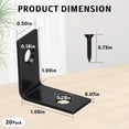 thumbnail image 3 of WellMade 1 Inch 90-Degree Corner Brace, 20-Pack - Zinc-Plated Steel Black L Brackets for Wood Furniture, Shelves, Cabinets, 3 of 6