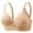Complexion _DC03, variant on Bras for Women Wire Free Full Coverage Bralettes Comfort Adjustable Push Up T-Shirt Bra with Extra Extender Black 42