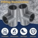 thumbnail image 3 of Uxcell 1Pcs 4" Tee 3 Vías Conectores de Tubo, Accesorio de Esquina para Estructura de Soporte de Estante, Conexión de Carpa, Gris, 3 of 6