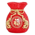 thumbnail image 2 of Bolso para Festival de Primavera, jarrón Feng Shui, adorno, escultura, accesorios para fotos, decoración de mesa para regalo de inauguración de la Rojo, 2 of 10