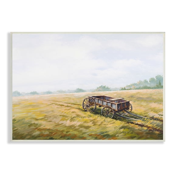 Stupell Industries Wild West Wagon Cart Rural Hill Farm Scenery,15 x 10, Design by Bruce Nawrocke