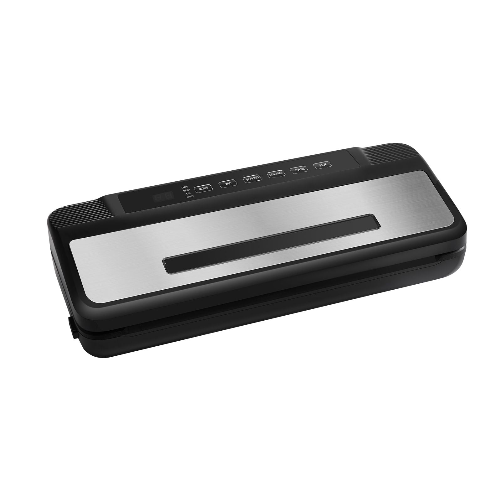 Vacuum Sealer Machine, 80kPa Powerful Suction, 7-in-1 Food Modes, 12" Heating Bar, Built-in Bag Cutter, Removable Drip Tray, for Home Kitchen Food Preservation
