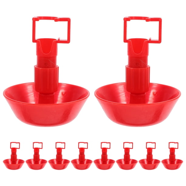 Bebedero automático para pollos, 10 Uds., bebedero para pollos, bebedero para aves de corral, bebedero para pollitos, pato, ganso y pavo rojo