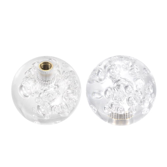 Uxcell M6 Clear Joystick Head Rocker Ball Top Handle Arcade Game Replacement 2 Pack