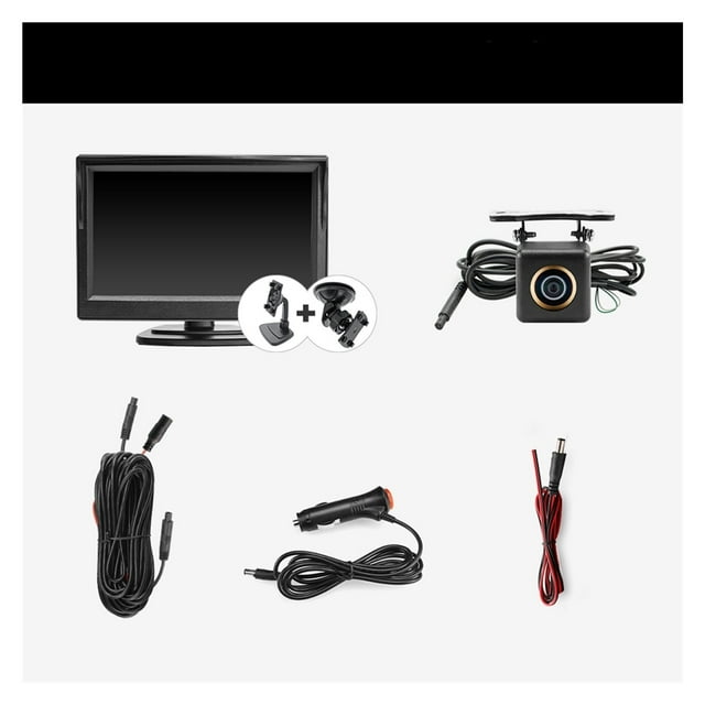 5 Inch AHD 4Pin Car Monitor For 1080P High Definition 170 Degree Night Vision Vehicle Rear View Camera Easy Installation