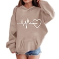thumbnail image 4 of Mercatoo Girls Oversized Heart Hoodies Fall Winter Trendy Pullover Hoodie Pocket Personalized Graphic 𝐇ooded Sweatshirts, 4 of 5