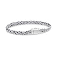 thumbnail image 1 of DEVATA Bali Sterling Silver with Double Wheat 5mm Oval Chain Bracelet Women Men SIZE LARGE, 1 of 4