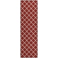 thumbnail image 2 of Addison Rugs Mayfield Washable Transitional Lattice Red Runner Rug, 2'3" x 7'6", 2 of 5