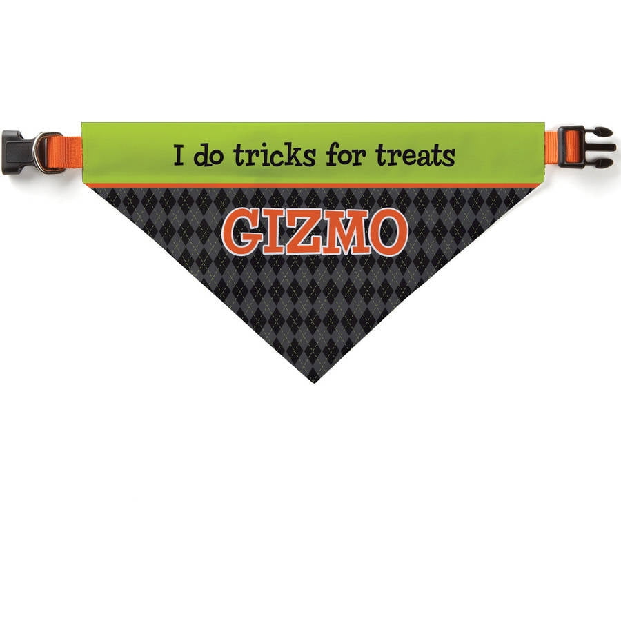 Personalized Tricks For Treats Dog Bandana Collar Cover