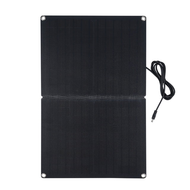 Mistaha Portable 60W Monocrystalline Silicon Solar Panel with Foldable Design and Waterproof ETFE Lamination - Black