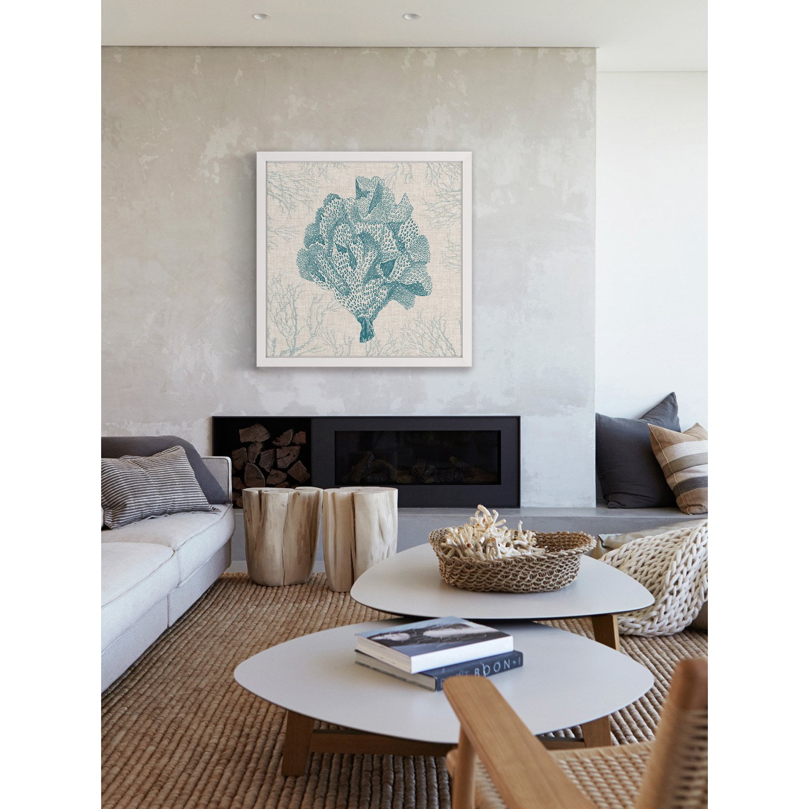 Marmont Hill "Coral Motif IV" Framed Painting Print