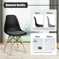 thumbnail image 6 of Gymax 4PCS Mid Century Modern DSW Chair Dining Chair Furniture W/ Linen Cushion Black, 6 of 10