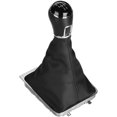 thumbnail image 1 of Perilla de cambio manual de 5 velocidades de cuero sintético, pomo de cambio de marchas cromado de alta velocidad para VW Passat Limo 2005-2011, colocación delantera, estilo elegante, fácil, 1 of 5